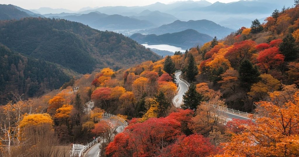 日光の紅葉といろは坂の秋の風景