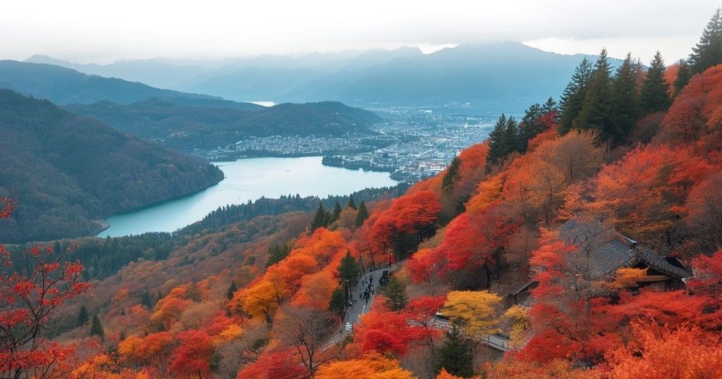 日光の紅葉といろは坂の秋の風景